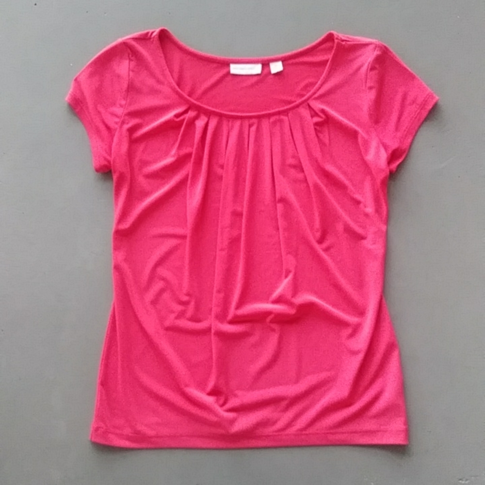 Coral New York & Company Short Sleeve Blouse